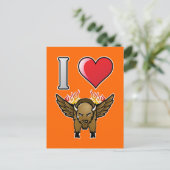 Carte Postale I Love Buffalo Wings (Debout devant)