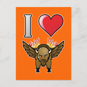 Carte Postale I Love Buffalo Wings