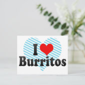 Carte Postale I Love Burritos (Debout devant)