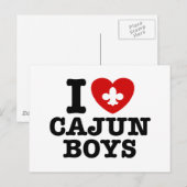 Carte Postale I Love Cajun Boys (Devant / Derrière)