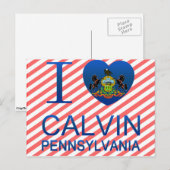 Carte Postale I Love Calvin, PA (Devant / Derrière)