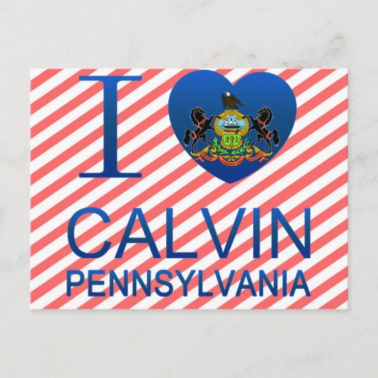 Carte Postale I Love Calvin, PA (Devant)
