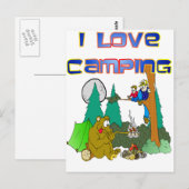 Carte Postale I Love Camping (Devant / Derrière)