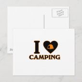 Carte Postale I Love Camping (Devant / Derrière)