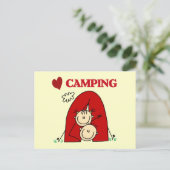Carte Postale I Love Camping Tshirts et cadeaux (Debout devant)