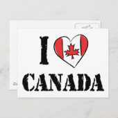 Carte Postale I Love Canada (Devant / Derrière)