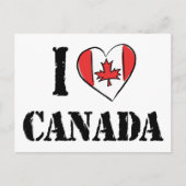 Carte Postale I Love Canada (Devant)