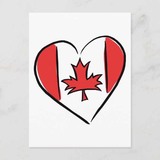 Carte Postale I Love Canada (Devant)