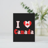Carte Postale I Love Canada Maple Leaf Heart (Debout devant)