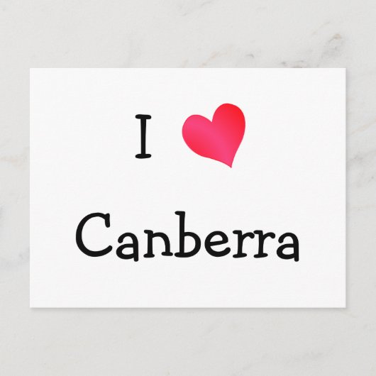 Carte Postale I Love Canberra (Devant)