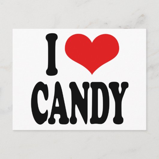 Carte Postale I Love Candy` (Devant)
