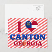 Carte Postale I Love Canton, Géorgie (Devant / Derrière)