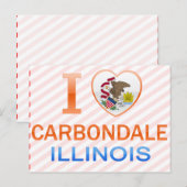Carte Postale I Love Carbondale, IL (Devant / Derrière)