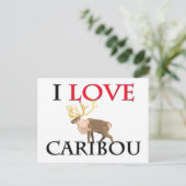 Carte Postale I Love Caribou (Debout devant)