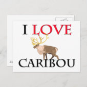 Carte Postale I Love Caribou (Devant / Derrière)