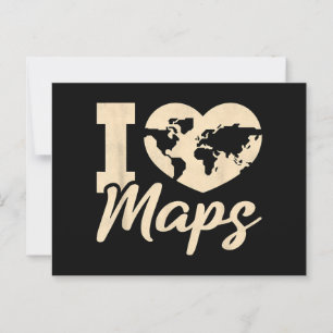 Carte Postale I Love Cartes, Géographie