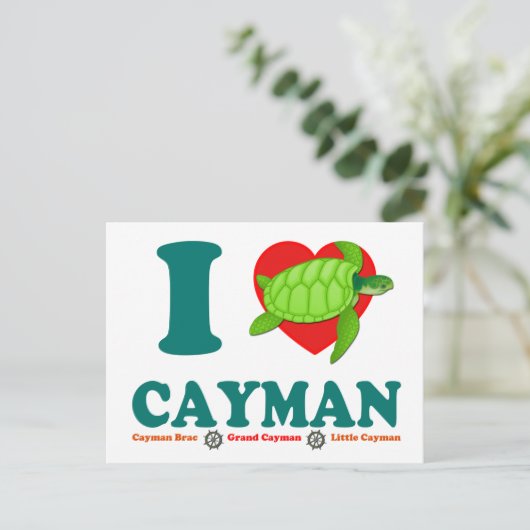 Carte Postale I Love Cayman (Debout devant)