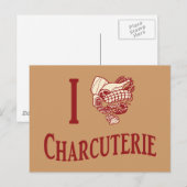 Carte Postale I Love Charcuterie (Devant / Derrière)