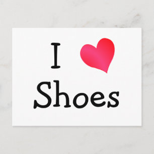 Carte Postale I Love Chaussures