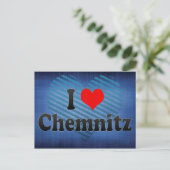 Carte Postale I Love Chemnitz, Allemagne (Debout devant)