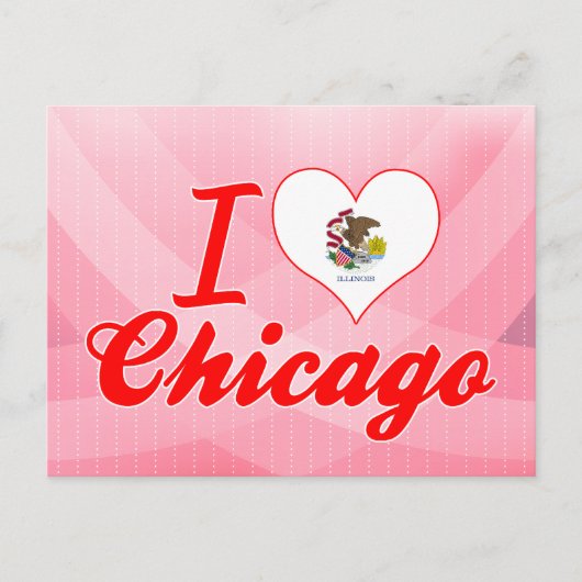 Carte Postale I Love Chicago, Illinois (Devant)
