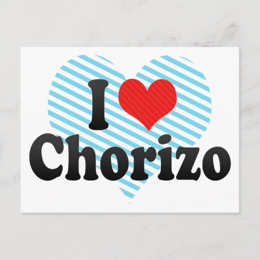 Carte Postale I Love Chorizo (Devant)