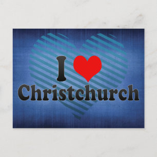Carte Postale I Love Christchurch, Nouvelle-Zélande
