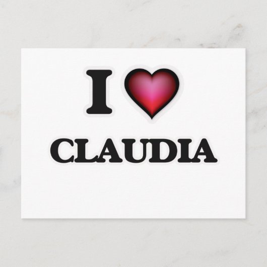 Carte Postale I Love Claudia (Devant)