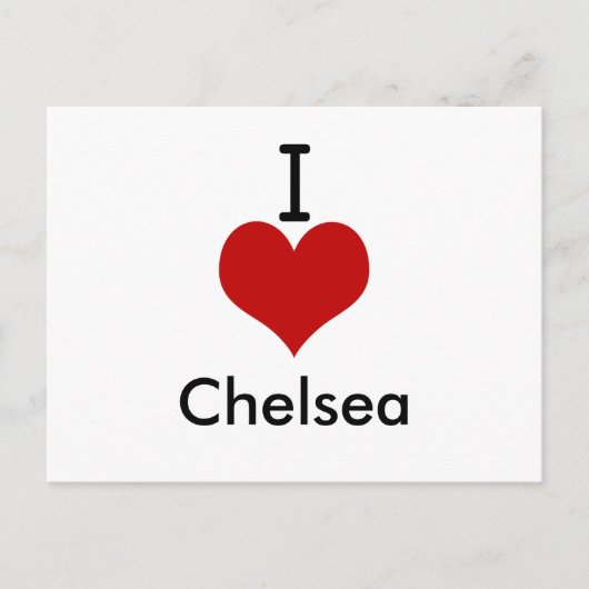 Carte Postale I Love (coeur) Chelsea (Devant)