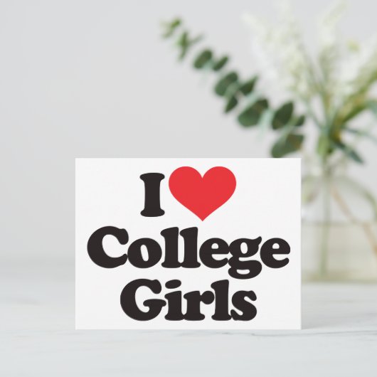Carte Postale I Love College Girls (Debout devant)