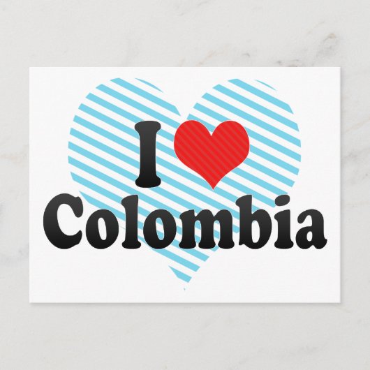 Carte Postale I Love Colombia (Devant)