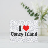 Carte Postale I Love Coney Island, États-Unis (Debout devant)