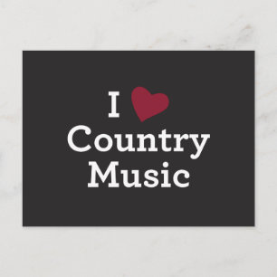 Carte Postale I Love Country Music