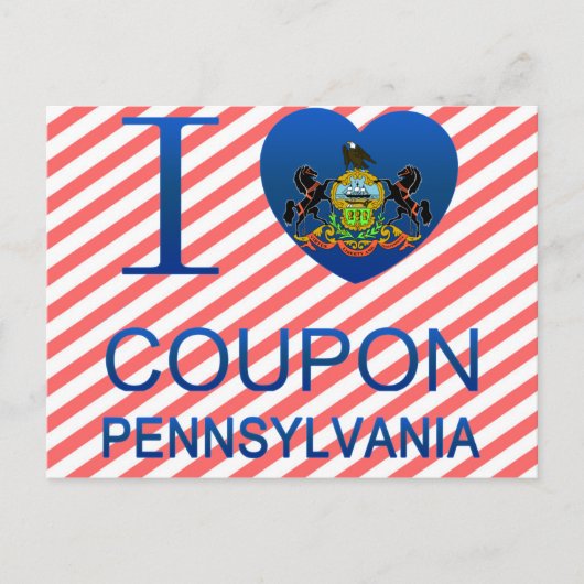 Carte Postale I Love Coupon, PA (Devant)