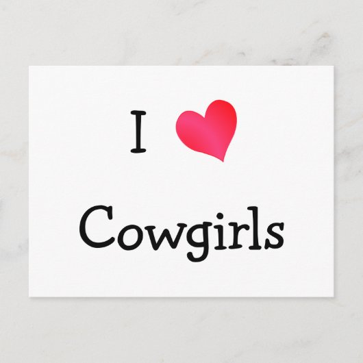 Carte Postale I Love Cowgirls (Devant)