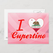 Carte Postale I Love Cupertino, Californie (Devant / Derrière)