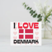Carte Postale I Love Danemark (Debout devant)