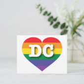 Carte Postale I Love DC Rainbow Heart (Debout devant)