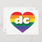 Carte Postale I Love DC Rainbow Heart (Devant / Derrière)