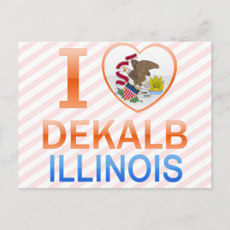 Carte Postale I Love Dekalb, IL
