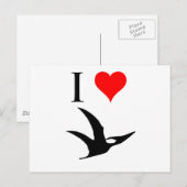 Carte Postale I Love Dinosaures - Pterodactyl (Devant / Derrière)