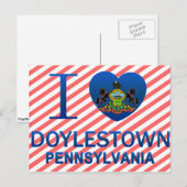 Carte Postale I Love Doylestown, PA (Devant / Derrière)