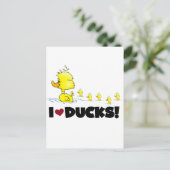 Carte Postale I Love Ducks Tshirts et cadeaux (Debout devant)