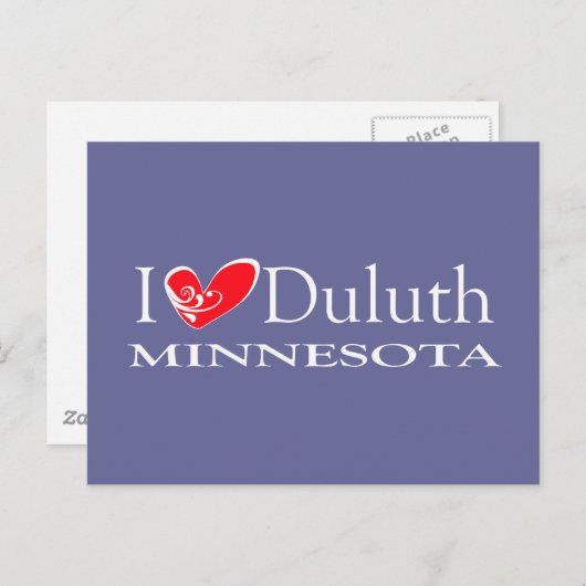 Carte Postale I Love Duluth Minnesota (Devant / Derrière)
