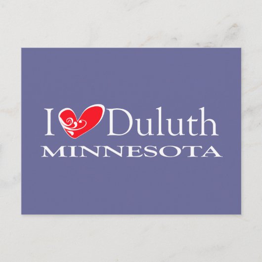 Carte Postale I Love Duluth Minnesota (Devant)