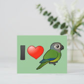 Carte Postale I Love Dusky-head Conures (Debout devant)