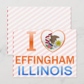 Carte Postale I Love Effingham, IL (Devant / Derrière)