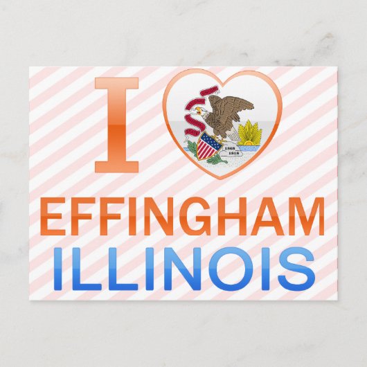 Carte Postale I Love Effingham, IL (Devant)