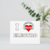 Carte Postale I Love Electro (Debout devant)