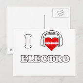 Carte Postale I Love Electro (Devant / Derrière)